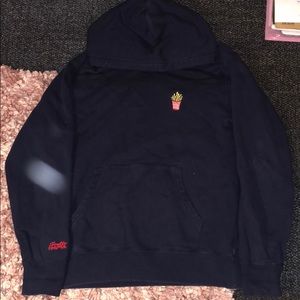 SPNZ New York Graphics Hoodie Fries Medium Navy